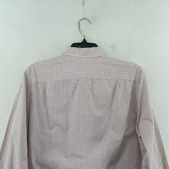 J.Crew Button-Down Shirt Men's Sz S Blue Red Windowpane Collared Chest Pocket - Picture 7 of 11